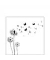 Motivserviette 25x25cm Trauer Pusteblume