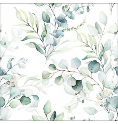 Motivserviette 33x33cm Eukalypthus