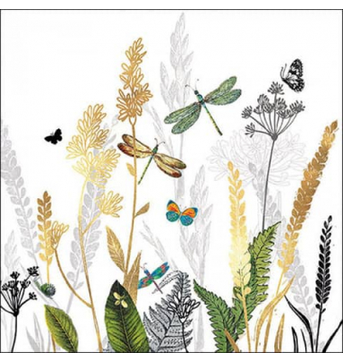 Servietten 13317470 / Ornamental flower, 3-lagig, 33x33cm