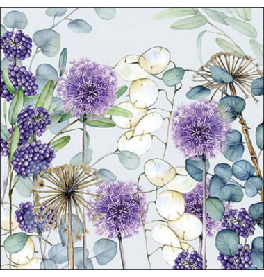 Motivserviette 33x33cm Lunaria