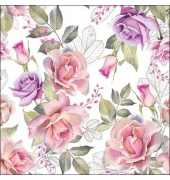 Servietten 13317365 / Josephine Rosenmotiv, 3-lagig, 33x33cm
