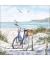 Motivserviette 33x33cm Fahrrad am Strand