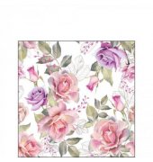 Servietten 12517365 / Rosenmotiv, 3-lagig, 25x25cm