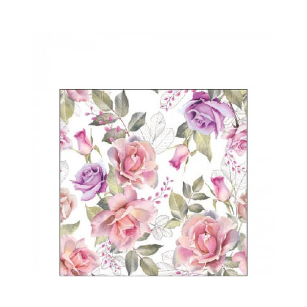Ambiente Servietten 12517365 / Rosenmotiv, 3-lagig, 25x25cm 8712159186482 Ambiente 20 Stück