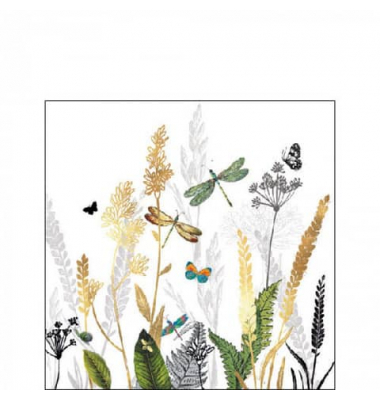 Motivserviette 25x25cm Ornamental flower