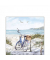Motivserviette 25x25cm Fahrrad am Strand