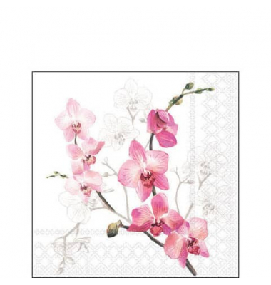 Motivserviette 25x25cm Orchid
