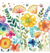 Servietten 13318430 / Vibrant spring, 3-lagig, 33x33cm