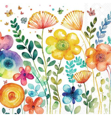 Servietten 13318430 / Vibrant spring, 3-lagig, 33x33cm