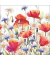 Motivserviette 33x33cm Mohn+Kornblumen