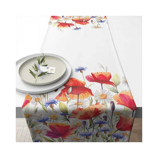 8712159196429 - Tischläufer 40x150cm Poppies and cornflo 8712159196429 AMBIENTE 8712159196429 - Tischläufer 40x150cm Poppies and cornflo 8712159196429 AMBIENTE