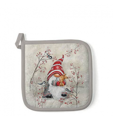 Weihn.Topflappen 20x20cm Dwarf hug