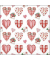 Motivserviette 33x33cm Lovely hearts