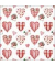 Motivserviette 33x33cm Lovely hearts