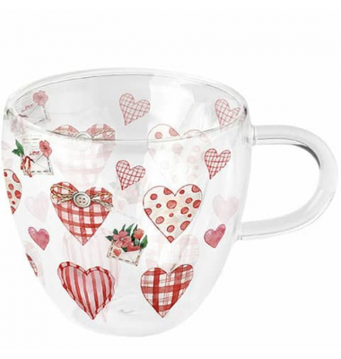 Teeglas 0,2l Lovley hearts