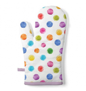 Ofenhandschuh dots, weiß/bunt, Größe Einheitsgröße 18x30cm