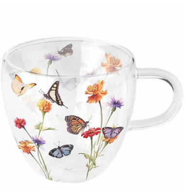 Teeglas 0,2l Butterfly garden