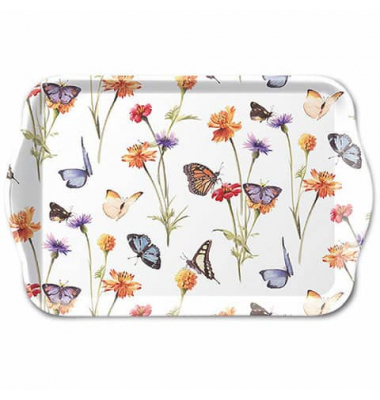 Tablett 13x21cm Butterly garden