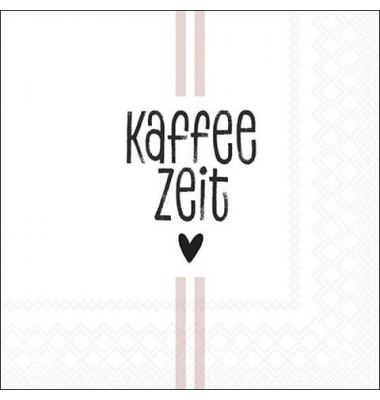 Motivserviette 33x33cm Kaffeezeit