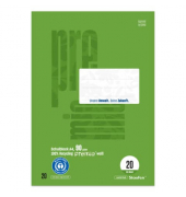 Schulblock 040751020 Premio, Lineatur 20 / blanko, A4, 90g, 50 Blatt