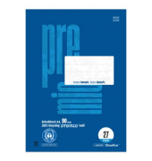 Schulblock 040751027 Premio, Lineatur 27 / liniert mit Rand innen/außen, A4, 90g, 50 Blatt
