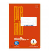 Schulheft 040781005 PREMIO, Lineatur 5 / kariert / keine, A5, 90g, rot, 32 Blatt / 64 Seiten