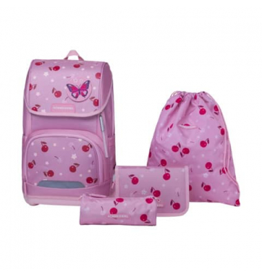 Schultaschenset Cherry Pop pink