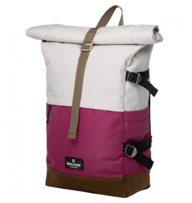 Schulranzen 42156-314 Concept, popcorn/pink, mit gerolltem Drucknopfverschluss