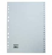Kunststoffregister 7722095-13, A bis Z, A4, graue Taben, 24-teilig