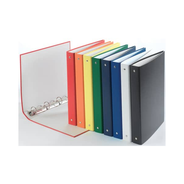 10 Stück Donau Ringbuch 3737001-99, A4 4 Ringe 30mm Ring-Ø Karton/Polypropylen farbig sortiert 9003106037735 Donau