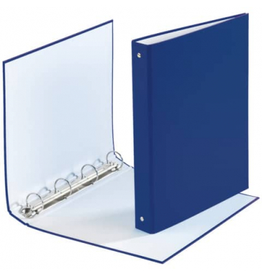 Ringbuch 3737001F-10, A4 4 Ringe 30mm Ring-&Oslash; Karton/Polypropylen blau