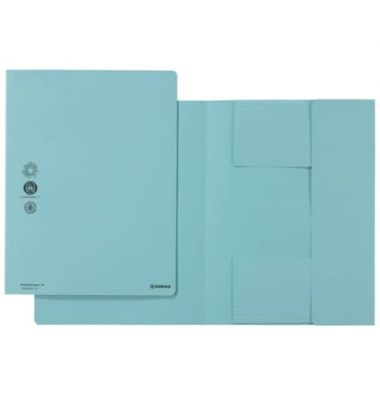 Jurismappe 8640030-10, A4 blau Recyclingkarton 250g, mit 3 Einschlagklappen