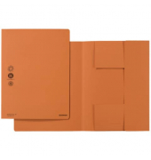 Jurismappe 8640030-12, A4 orange Recyclingkarton 250g, mit 3 Einschlagklappen