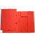 Eckspannmappe Pressspan - Serie 8643119-04, A4 rot Pressspankarton 390g, f&uuml;r ca. 150 Blatt  (80 g/m&sup2;), mit 3 Einschlagklappen