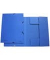 Eckspannmappe 8643119-10, A4 blau Karton 390g, mit 3 Einschlagklappen