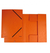 Eckspannmappe Pressspan - Serie 8643119-12, A4 orange Pressspankarton 390g, f&uuml;r ca. 150 Blatt  (80 g/m&sup2;), mit 3 Einschlagklappen