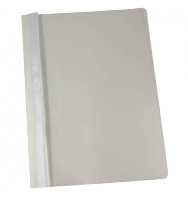Schnellhefter 1702001-09, A4, weiß, Polypropylen (PP), Vorderdeckel transparent