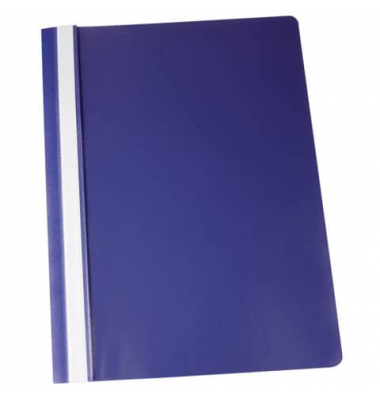 Schnellhefter Standard- B&uuml;roserie PP 1702001-10, A4, blau, Polypropylen (PP), 80g, Vorderdeckel transparent