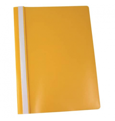 Schnellhefter Standard- B&uuml;roserie PP 1702001-11, A4, gelb, Polypropylen (PP), 80g, Vorderdeckel transparent