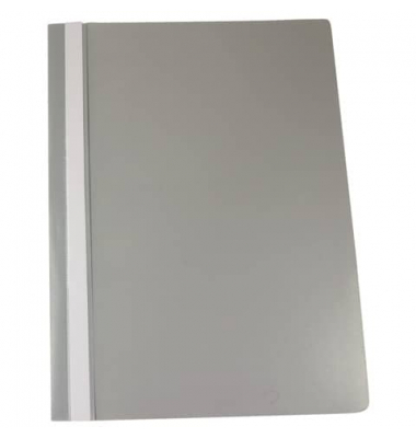 Schnellhefter Standard- B&uuml;roserie PP 1702001-13, A4, grau, Polypropylen (PP), 80g, Vorderdeckel transparent