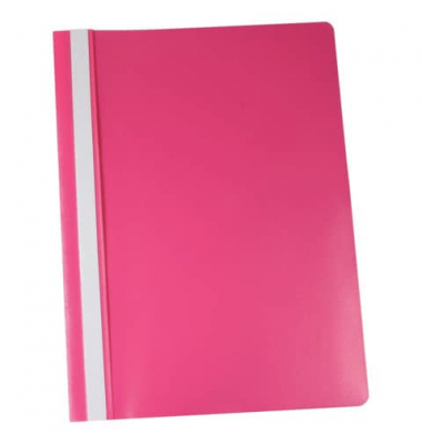 Schnellhefter Standard- B&uuml;roserie PP 1702001-16, A4, rosa, Polypropylen (PP), 80g, Vorderdeckel transparent