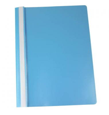 Schnellhefter Standard- B&uuml;roserie PP 1702001-17, A4, hellblau, Polypropylen (PP), 80g, Vorderdeckel transparent
