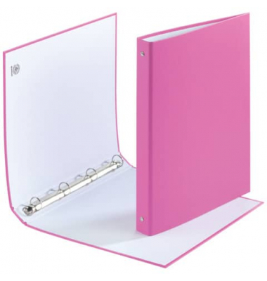 Ringbuch 3733001F-30, A4 4 Ringe 20mm Ring-&Oslash; Karton/Polypropylen pink