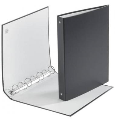 Ringbuch ohne 3737001F-01, A4 4 Ringe 30mm Ring-Ø Karton/Polypropylen schwarz