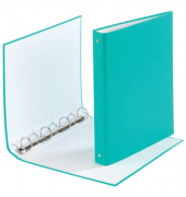Ringbuch ohne 3737001F-24, A4 4 Ringe 30mm Ring-Ø Karton/Polypropylen türkis