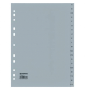Kunststoffregister 7730095-13, A bis Z, A4, 120µm, graue Taben, 20-teilig