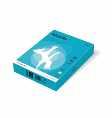 Kopierpapier Maestro Color 9417-AB48A16S wasserblau A4 160g 