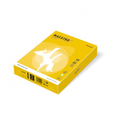 Kopierpapier Maestro Color 9417-IG50A12S gelb intensiv A4 120g 