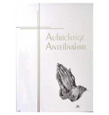 Trauerkarten 81-P240 wei&szlig;/schwarz
