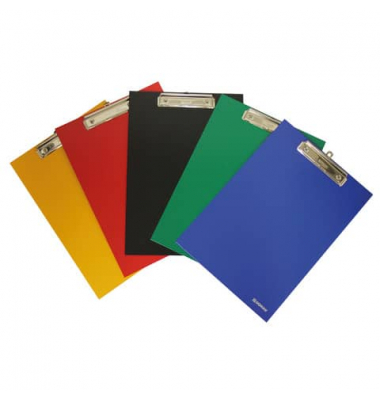 Klemmbrett 3708100-99, A4, sortiert (je 2x blau/grün/rot/schwarz/gelb), Karton
